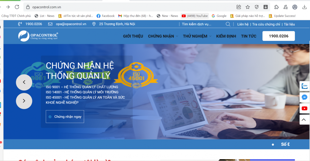 Công ty TNHH Chứng nhận và Kiểm định Chất lượng Opacontrol thực hiện dịch vụ ngoài cấp phép? Công ty TNHH Chứng nhận và Kiểm định Chất lượng Opacontrol thực hiện dịch vụ ngoài cấp phép?