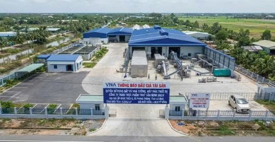 Đấu giá hơn 9.000m2 đất cùng hệ thống máy móc sản xuất thủy sản của Thuỷ sản Minh Bạch tại Cà Mau