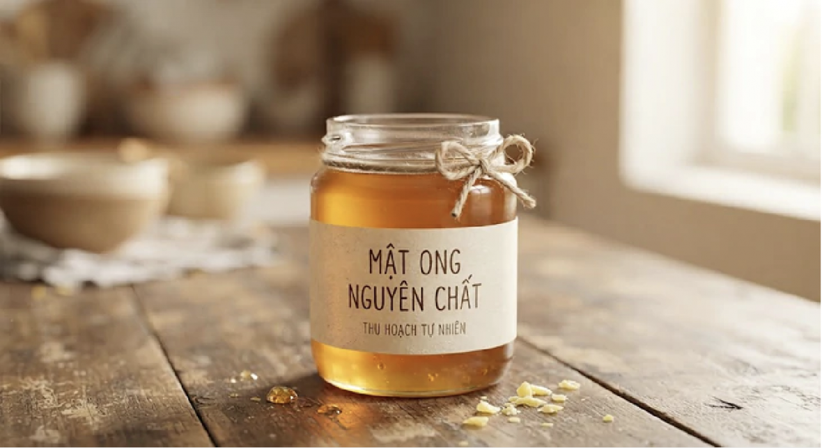 Mật ong là thực phẩm vàng cho sức khỏe làn da. Ảnh minh hoạ AI Mật ong là thực phẩm vàng cho sức khỏe làn da. Ảnh minh hoạ AI
