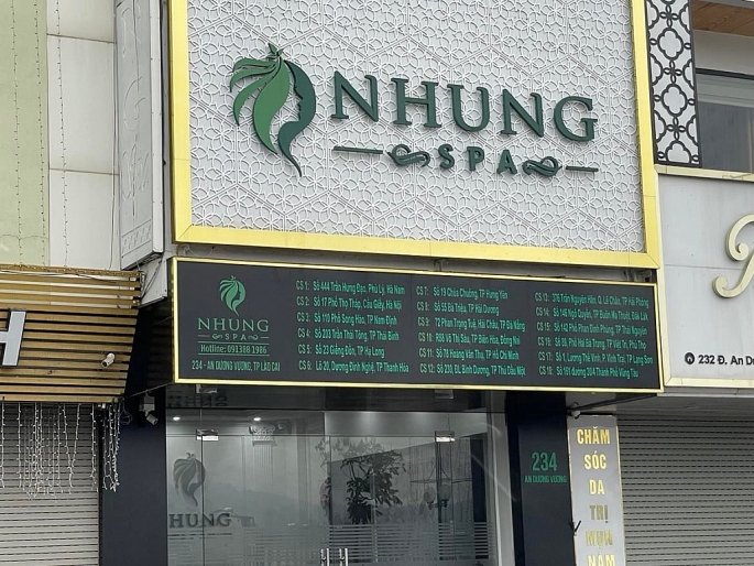 Nhung Spa bị xử phạt vì cung cấp dịch vụ không có giấy phép hoạt động Nhung Spa bị xử phạt vì cung cấp dịch vụ không có giấy phép hoạt động
