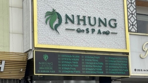 Nhung Spa bị xử phạt vì cung cấp dịch vụ không có giấy phép hoạt động