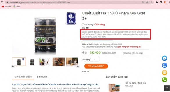 Bài 1: Sản phẩm đông y Phạm Gia ‘thổi phồng’ công dụng, lừa dối người tiêu dùng