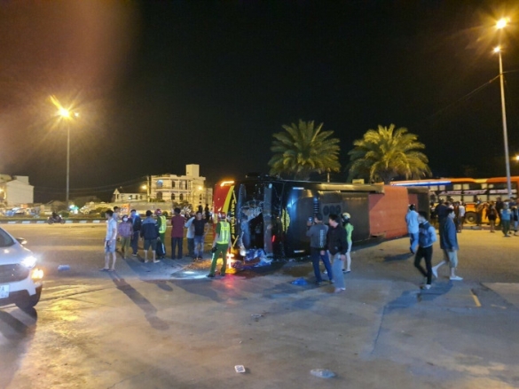 Diễn biến sức khỏe 13 nạn nhân bị thương vụ xe khách lật ngang ở Bình Định