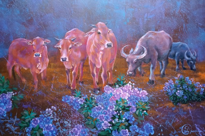 Họa sỹ Lý Dược và đề tài dân tộc miền núi Họa sỹ Lý Dược và đề tài dân tộc miền núi ảnh 5