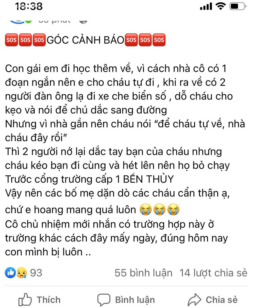 Thành phố Vinh: Cảnh giác trước tình trạng xuất hiện đối tượng lạ mặt dụ dỗ học sinh Thành phố Vinh: Cảnh giác trước tình trạng xuất hiện đối tượng lạ mặt dụ dỗ học sinh ảnh 2