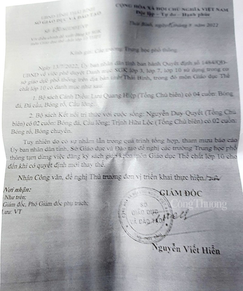 Thái Bình: Sở GD&ĐT “nhầm lẫn” tạo ra cạnh tranh thiếu lành mạnh về mặt hàng sách giáo khoa Thái Bình: Sở GD&ĐT “nhầm lẫn” tạo ra cạnh tranh thiếu lành mạnh về mặt hàng sách giáo khoa