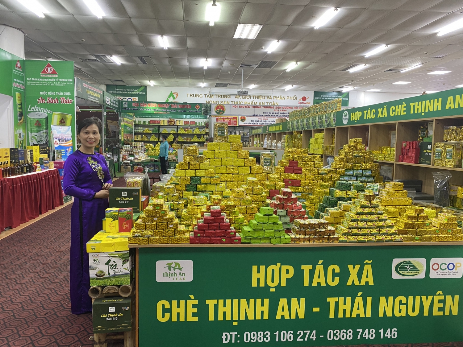 HTX Chè Thịnh An tham gia hội chợ làng nghề và sản phẩm OCOP, giới thiệu chè ngon từ vùng