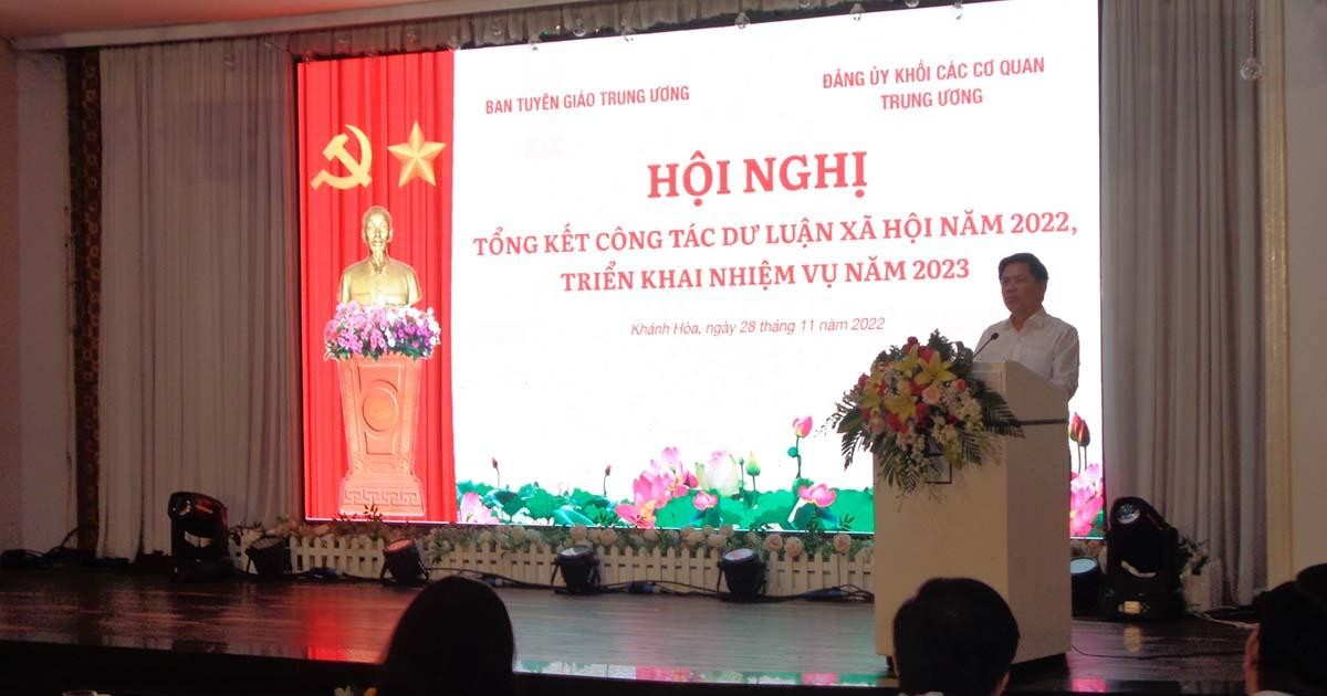 Tổng kết công tác dư luận xã hội năm 2022