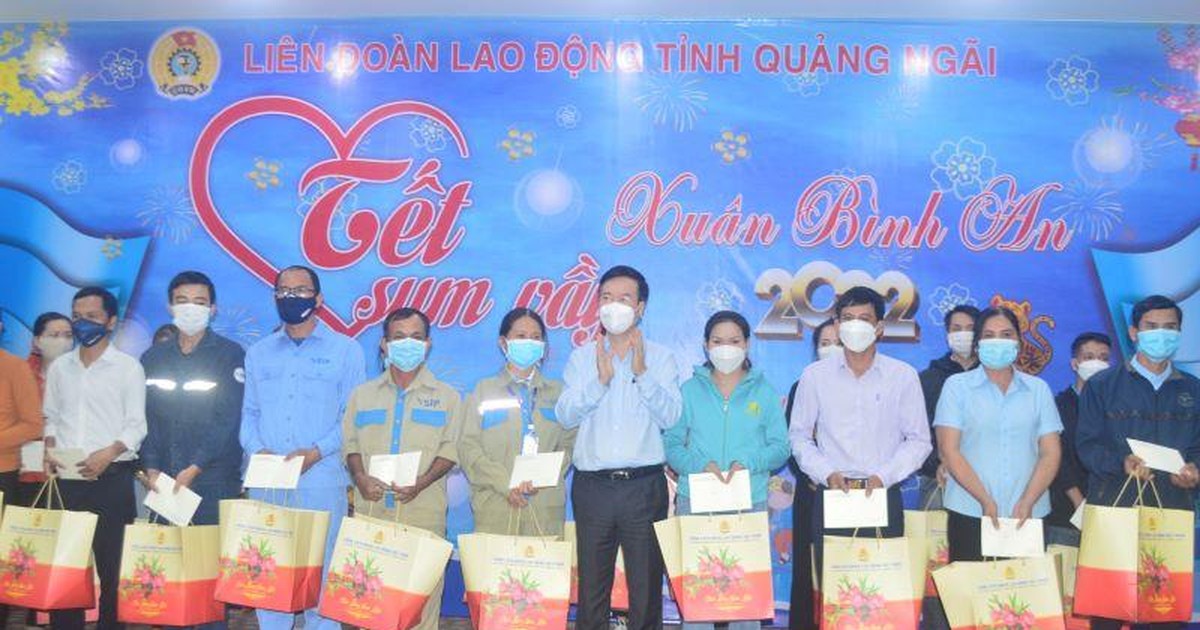 Quảng Ngãi tổ chức nhiều hoạt động chăm lo Tết cho đoàn viên, công nhân lao động