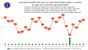 Tin COVID hôm nay tối 8/12:  Có 528 ca COVID-19 mới, bệnh nhân nặng tăng