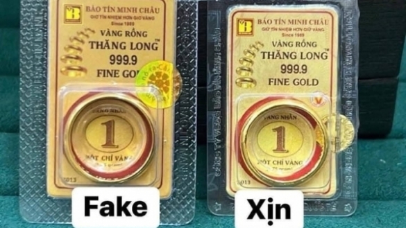 Cẩn thận với vàng giả trên "chợ mạng"