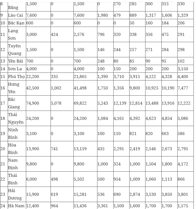 Chi tiết chỉ tiêu nhà ở xã hội của các địa phương được Thủ tướng giao