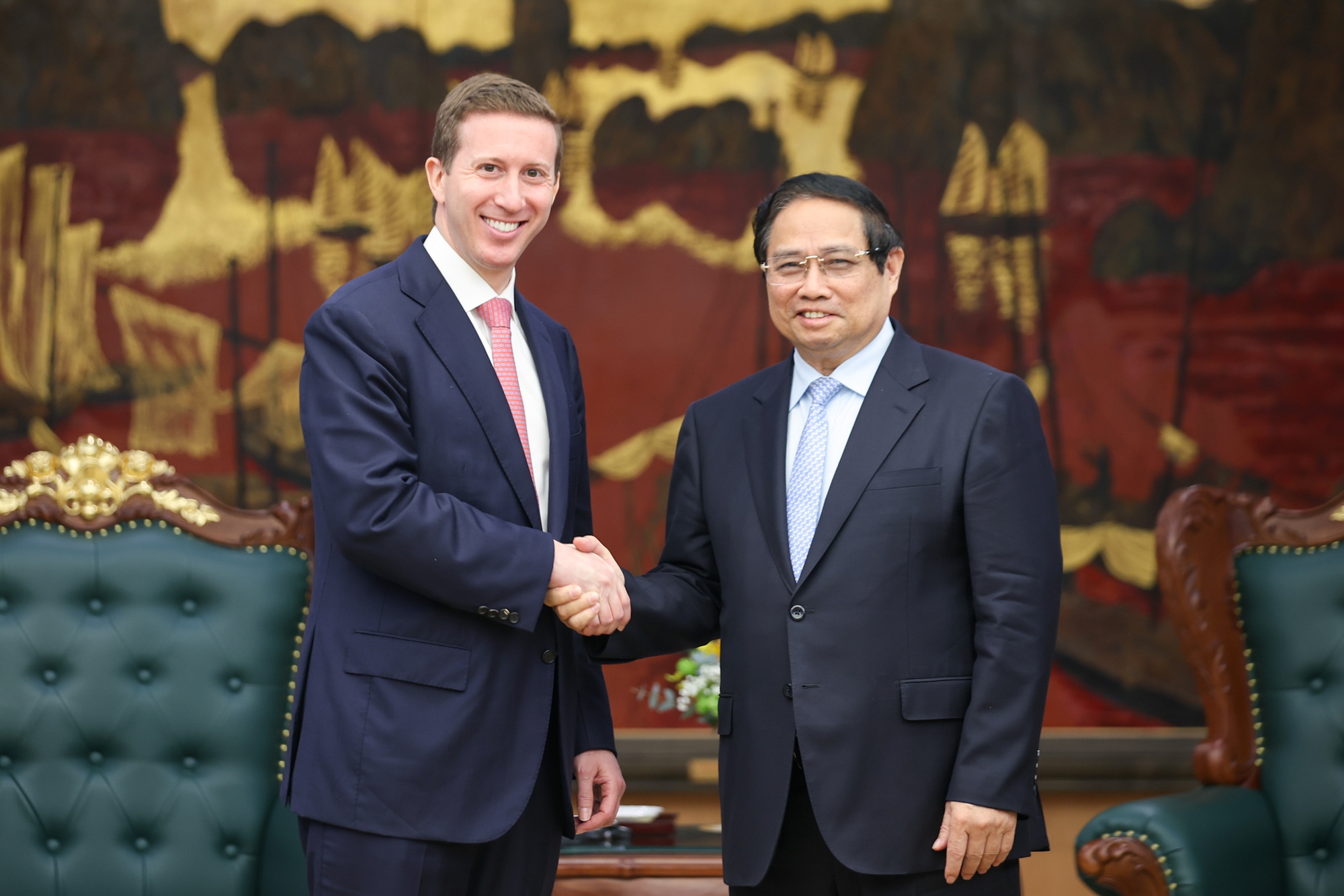 Thủ tướng tiếp Tổng Giám đốc quỹ đầu tư Warburg Pincus của Hoa Kỳ Thủ tướng tiếp Tổng Giám đốc quỹ đầu tư Warburg Pincus của Hoa Kỳ