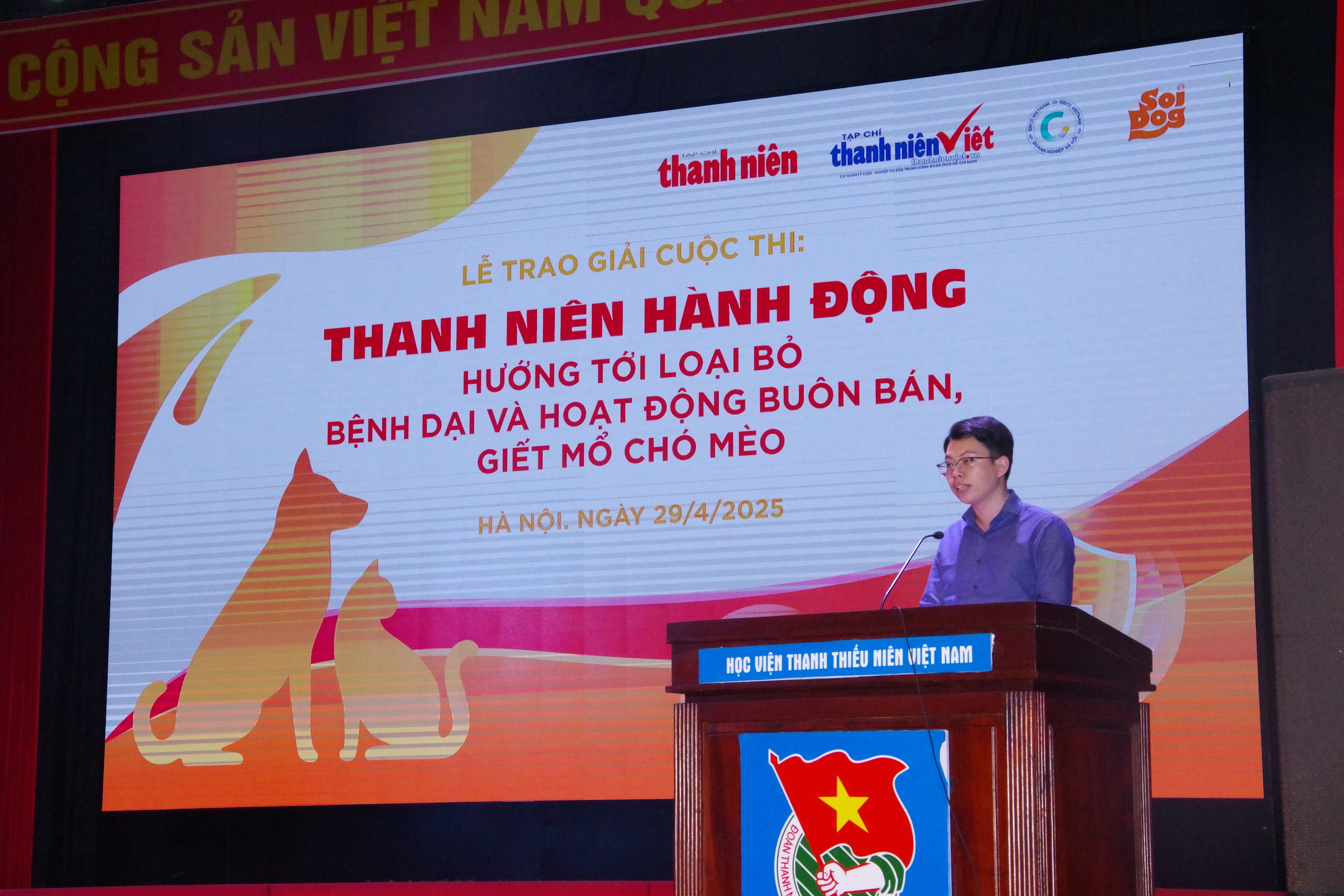 Trao giải cuộc thi "Thanh niên hành động - Hướng tới loại bỏ bệnh dại và hoạt động buôn bán, giết mổ chó mèo" Trao giải cuộc thi "Thanh niên hành động - Hướng tới loại bỏ bệnh dại và hoạt động buôn bán, giết mổ chó mèo"
