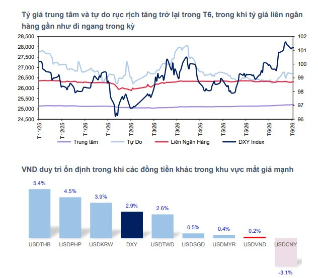 Tỷ giá USD/VND vững vàng trong 6 tháng đầu năm 2026