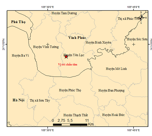 Xảy ra động đất gi&aacute;p H&agrave; Nội ảnh 1