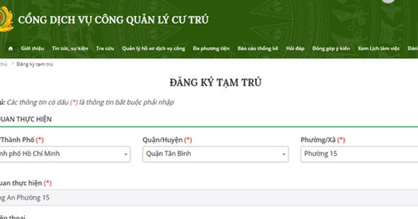 Đăng ký cư trú qua ứng dụng trên thiết bị điện tử Đăng ký cư trú qua ứng dụng trên thiết bị điện tử