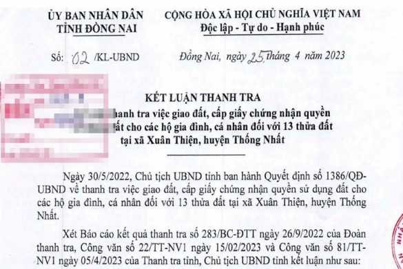 Sai phạm trong việc cấp 13 cuốn sổ đỏ từ đất công thành đất tư ở Đồng Nai