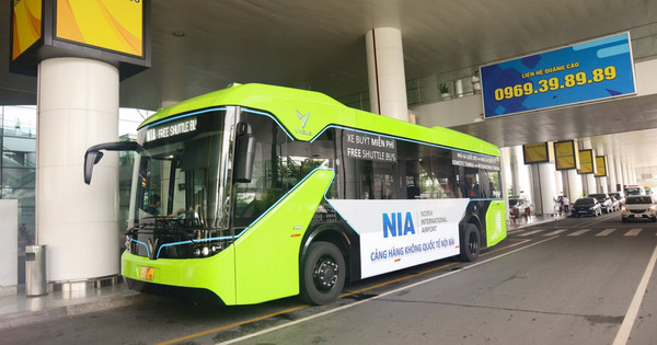Sân bay Nội Bài lần đầu sử dụng xe bus điện