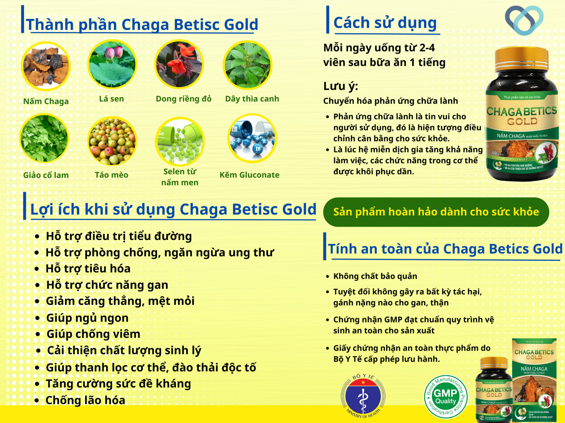 ChagaBetics Gold: Chìa khóa giảm đường huyết và biến chứng tiểu đường