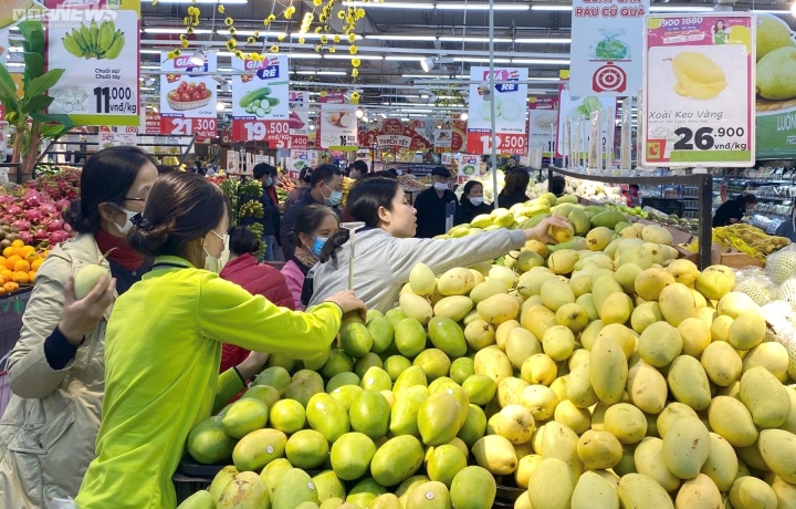 Người dân đua nhau sắm Tết, siêu thị Hà Nội đông đúc - 3