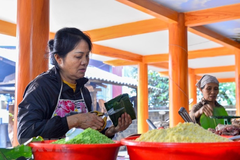 [Ảnh] Làng nghề bánh chưng gù Bản Tùy ở Hà Giang tất bật cho vụ Tết ảnh 9