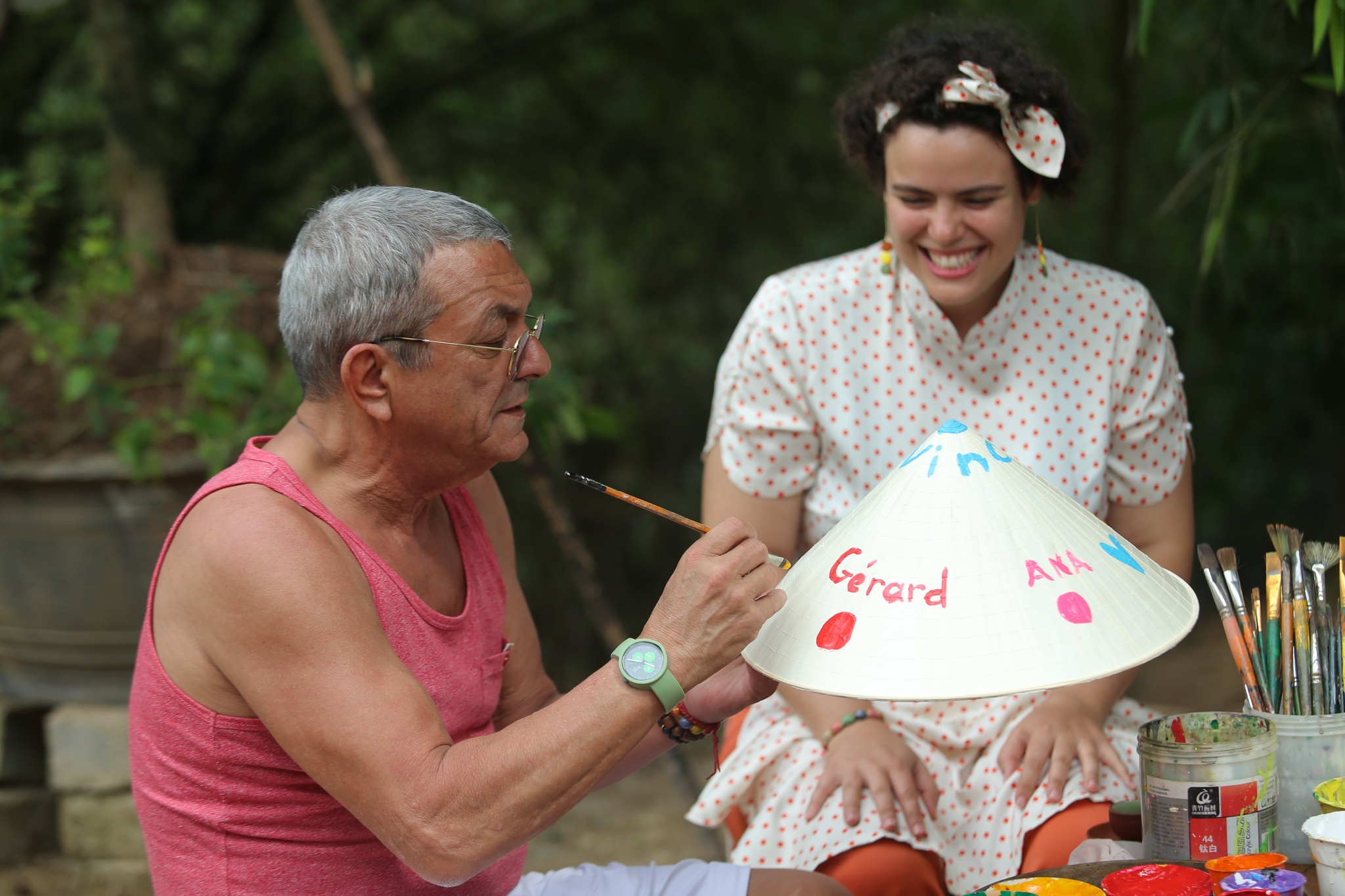 Biến nhà riêng thành điểm du lịch nhờ 'biệt tài' vẽ tranh lên nón lá Biến nhà riêng thành điểm du lịch nhờ 'biệt tài' vẽ tranh lên nón lá - ảnh 7