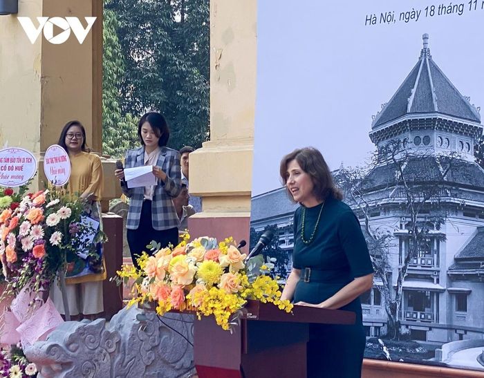 Phát biểu tại buổi lễ, bà Pam DeVolder khẳng định phía Mỹ sẽ tiếp tục hỗ trợ Việt Nam trong việc điều tra, tìm kiếm và thu hồi các cổ vật bị buôn bán trái phép./. 