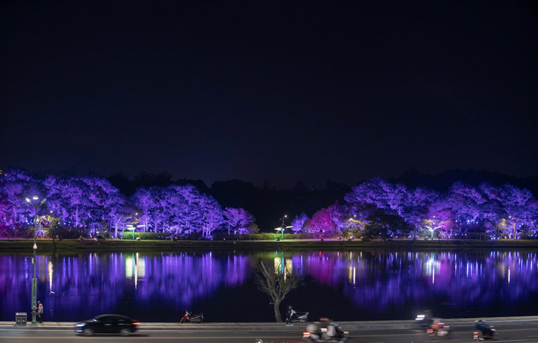 Đà Lạt: Lung linh ánh sáng nghệ thuật bên hồ Xuân Hương Đà Lạt: Lung linh ánh sáng nghệ thuật bên hồ Xuân Hương