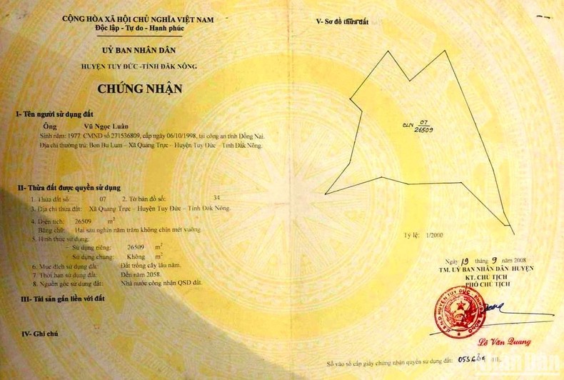 Đắk Nông: Huyện Tuy Đức cấp đất trái quy định cho người dân trên đất lâm nghiệp ảnh 2