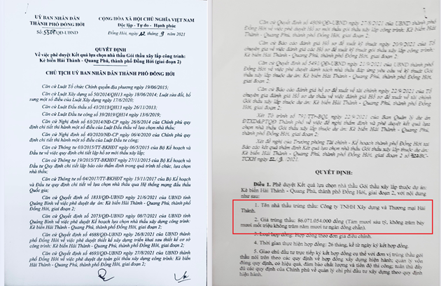 Công ty TNHH Xây dựng và Thương mại Hải Thành có gian lận để trúng gói thầu gần 90 tỷ đồng?