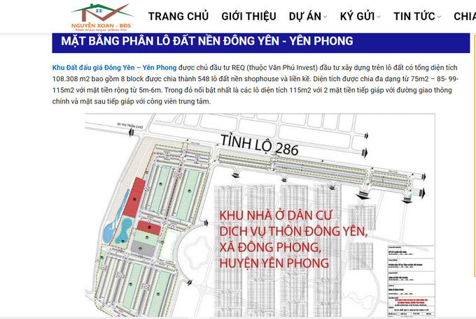 Ảnh chụp từ website https://datnenbn.com/.