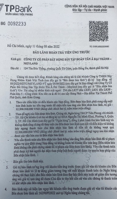 TPBank thu gần 289 tỷ đồng từ nghiệp vụ bảo lãnh, 'ôm' hơn 43.000 tỷ đồng nghĩa vụ nợ tiềm ẩn TPBank thu gần 289 tỷ đồng từ nghiệp vụ bảo lãnh, 'ôm' hơn 43.000 tỷ đồng nghĩa vụ nợ tiềm ẩn