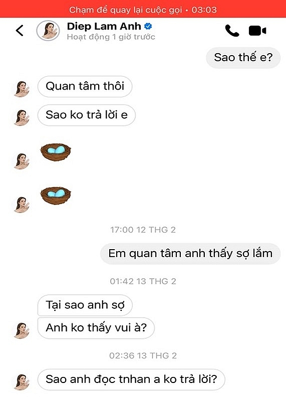Diệp Lâm Anh và chồng cũ lại vướng ồn ào Diệp Lâm Anh và chồng cũ lại vướng ồn ào