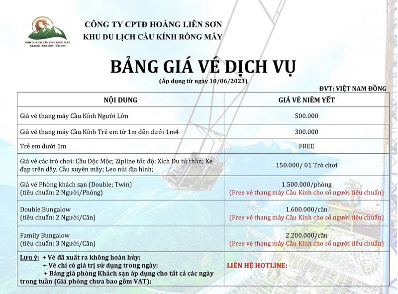 Khu du lịch Cầu kính Rồng Mây - “Kỳ quan - Tiên cảnh - Đất trời”