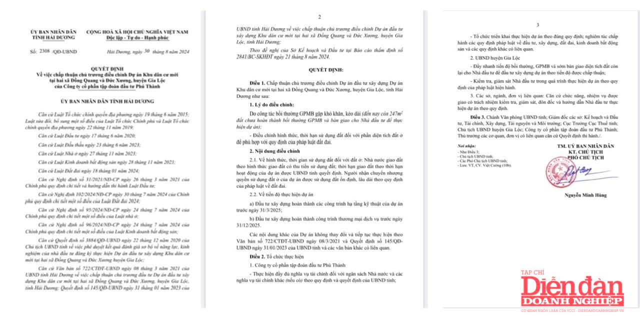 Hải Dương: Điều chỉnh 2 dự án xây dựng khu dân cư mới Hải Dương: Điều chỉnh 2 dự án xây dựng khu dân cư mới