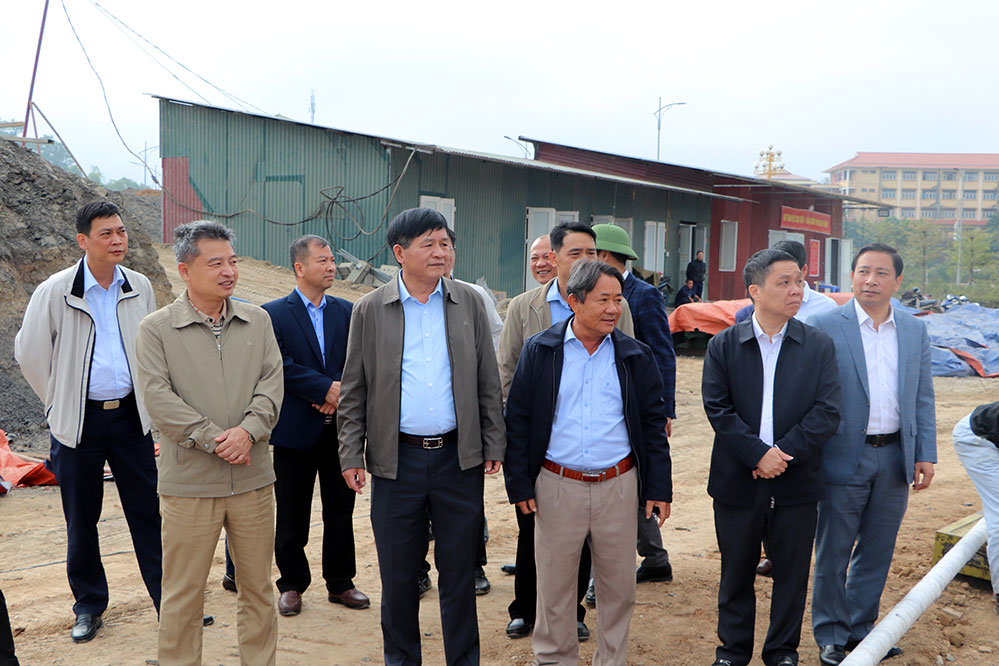 Điện Biên: Chủ tịch UBND tỉnh Lê Thành Đô kiểm tra một số dự án trọng điểm