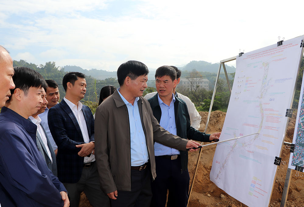 Điện Biên: Chủ tịch UBND tỉnh Lê Thành Đô kiểm tra một số dự án trọng điểm