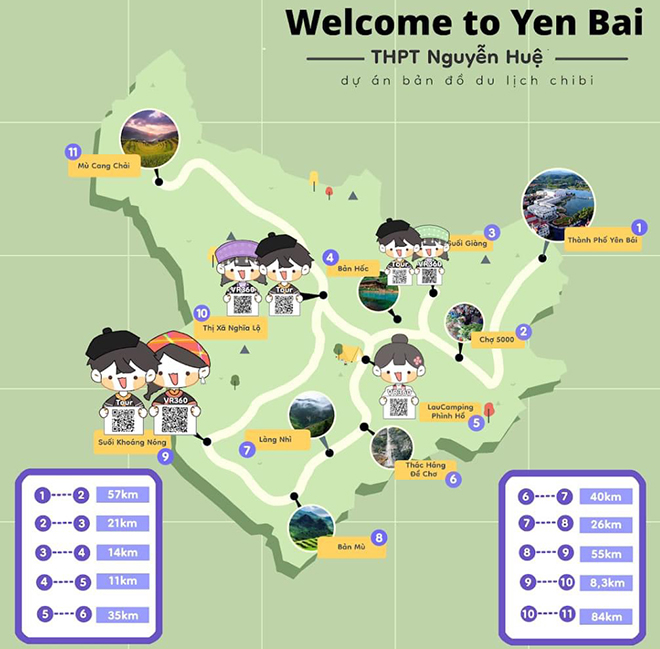 Yên Bái: Quảng bá du lịch bằng bản đồ du lịch Chibi Yên Bái: Quảng bá du lịch bằng bản đồ du lịch Chibi