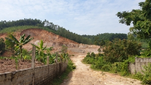 Doanh nghiệp ở Phú Thọ lợi dụng san gạt hạ cốt để khai thác đất bán cho Nhà máy Gạch Trường Sơn