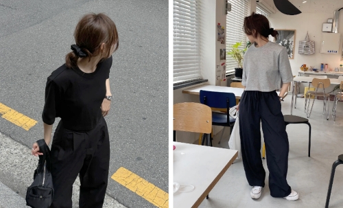 Học theo blogger người Hàn cách diện áo phông hợp mốt - 2