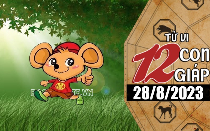 Tử vi hôm nay, xem tử vi 12 con giáp hôm nay ngày 28/8/2023: Tuổi Tý tài lộc tương đối tốt Tử vi hôm nay, xem tử vi 12 con giáp hôm nay ngày 28/8/2023: Tuổi Tý tài lộc tương đối tốt