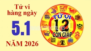 Tử vi hôm nay, xem tử vi 12 con giáp hôm nay ngày 5/1/2026: Tuổi Dậu sự nghiệp thăng tiến