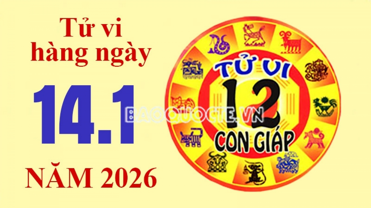 Tử vi hôm nay, xem tử vi 12 con giáp hôm nay ngày 14/1/2026: Tuổi Tỵ khoản thu tăng tiến