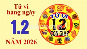 Tử vi hôm nay, xem tử vi 12 con giáp hôm nay ngày 1/2/2026: Tuổi Tý khai trương thuận lợi