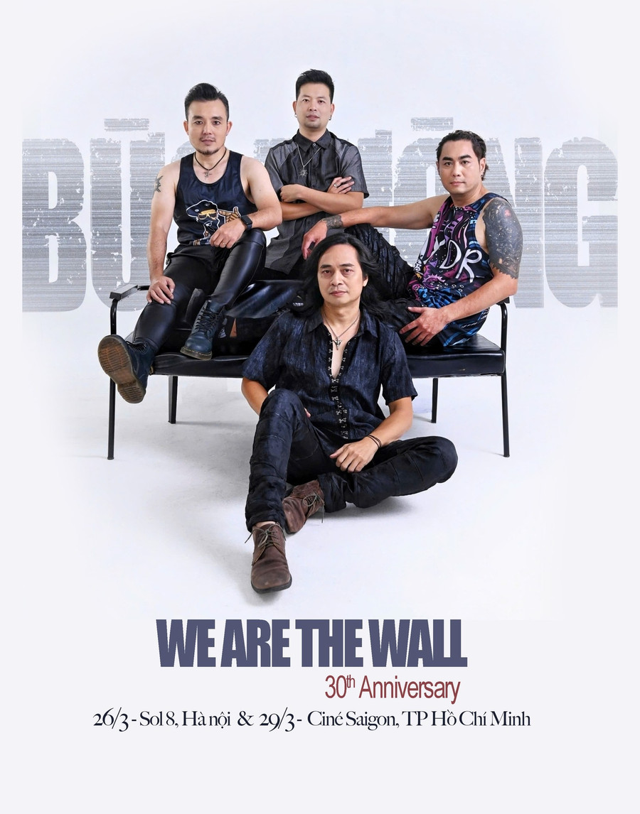Ban nhạc Bức Tường: Viết tiếp câu chuyện 30 năm cùng rock Ban nhạc Bức Tường: Viết tiếp câu chuyện 30 năm cùng rock