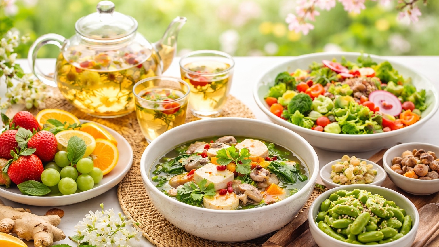 Ẩm thực dưỡng sinh mùa xuân: Nuôi dưỡng cơ thể từ những món ăn thanh đạm