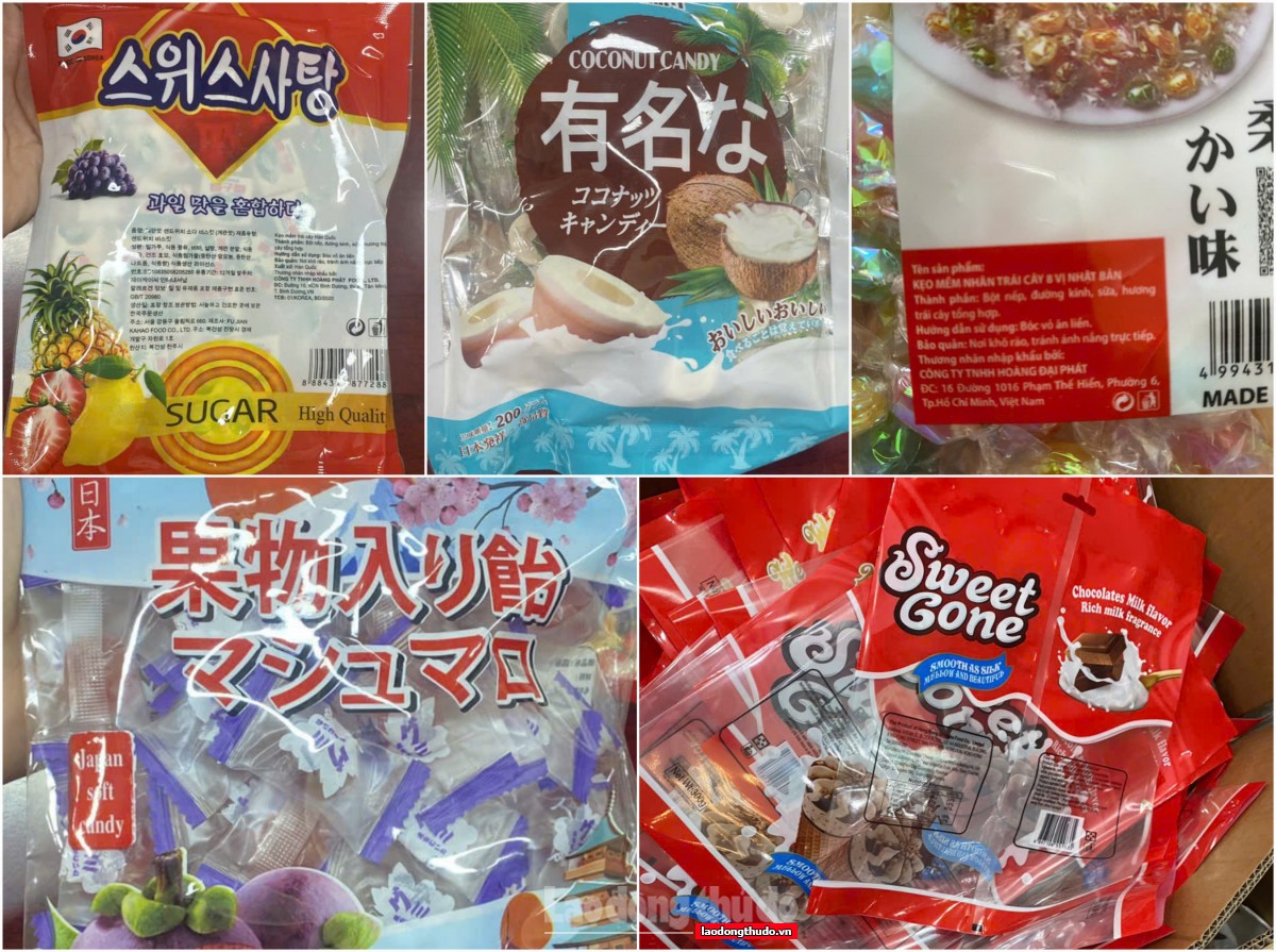 SỐC: Khoảng 6 tấn kẹo giả Nhật, Hàn cho trẻ em bị phát hiện tại Hà Nội SỐC: Khoảng 6 tấn kẹo giả Nhật, Hàn cho trẻ em bị phát hiện tại Hà Nội