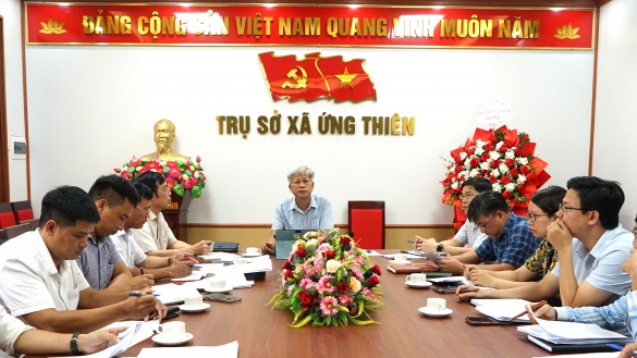 Xã Ứng Thiên tháo gỡ khó khăn, đẩy nhanh tiến độ Cụm công nghiệp Xà Cầu, Cầu Bầu - Giai đoạn 2