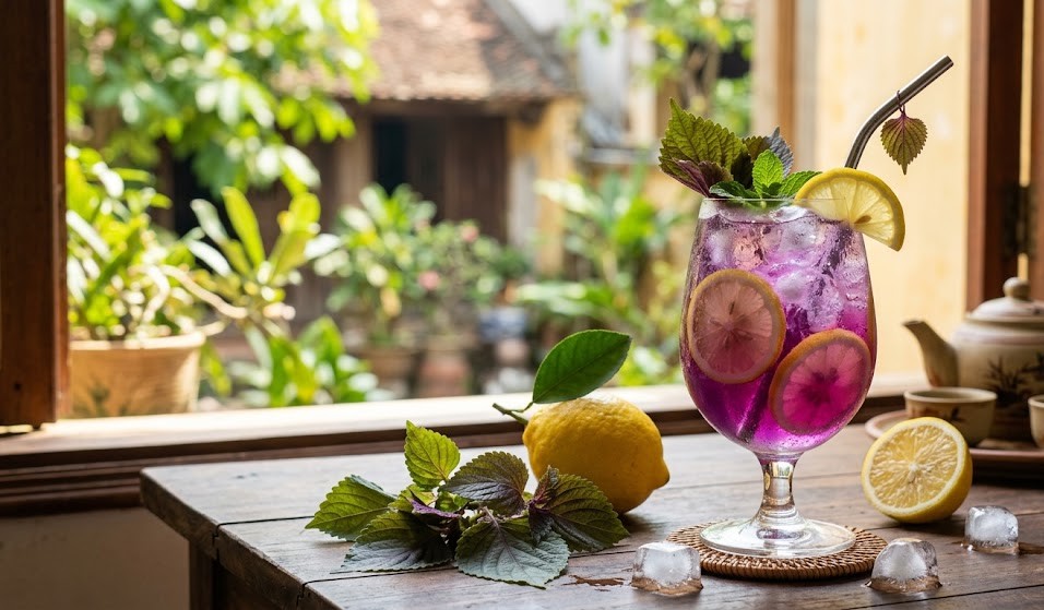 Cách nấu nước lá tía tô với chanh tươi giữ trọn vitamin Cách nấu nước lá tía tô với chanh tươi giữ trọn vitamin